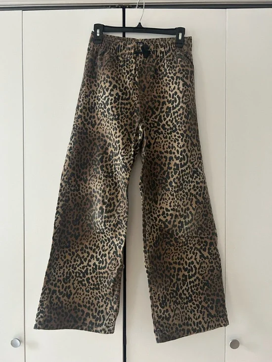 Leopard Print Wide Leg Pants - Brown & Black - Picture 1 of 2